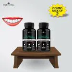 Park Daniel Coconut Shell Charcoal Teeth Whitening Powder Naturally Whiten Teeth, Removes Stains And Removes Bad Breath, 50 G Each (Pack Of 2)
