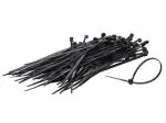 Rpi Shop Nylon Black 8 Inch Cable Ties Uv Resistant Zip Wire Organizer Self Locking Tie (Pack Of 100)