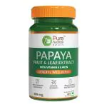 Pure Nutrition Papaya l Papaya Leaf and Fruit Extract, Immunity & Platelet Booster - 60 Veg Capsules