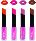 OUR BEAUTY Multicolor Rich Color Matte Lipsticks Set (Set Of 4)