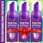 KURAIY teeth Whitening Toothpaste V34 Mousse Purple Professional Dental Care Remove Yellow Stains Fresh Breath