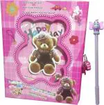 Technochitra Teddy Printed Diary With Lock