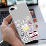 Emble Label Butterfly Stickers Soft Silicone Case For iPhone 8 Plus ( TPU | Soft , iPhone 8 Plus | Multicolor )