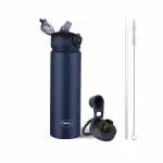 Pigeon Rush Thermos Stainless Steel Sipper Flask with Straw 750 ml - Blue