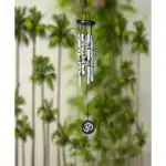 Buyab factory Wind Chimes for Home Balcony Bedroom || Steel, (40 inch, Beige, Gold) Wind chime 9 Bell
