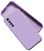 A rtistque Liquid TPU Silicone Matte Shockproof Flexible with Camera Protection Soft Back Cover Case for Realme XT - Purple