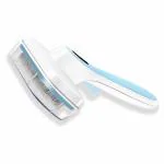 Jainsons Pet Products Self Cleaning Dog Slicker Brush Easy to Clean Pet Grooming Brushes Shedding Grooming Tools for Dogs & Cats with Long or Short Hair (Blue)