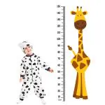 WENS Vinyl Cheerful Giraffe Height Measurement Removable Wall Sticker 150 cm x 61 cm (WHC1057)