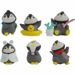SATYAM KRAFT 1 Set Cute Penguin Figurines Miniature Multiuse as Decorations, Cake Topper, Toys, Showpieces, Table Topper, Gift Item (1 Set, Multicolor) (Model 2)