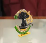 Adhvik HHRI0350-11 Lord Shiv/mahadev/bhole Baba (Mini St/1985 Anmol Plus Om Shivling) Multi-Color Metal God Stand for Home Décor/car Dashboard/mandir Pooja Murti/temple Puja/office Table Showpiece