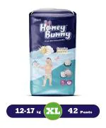 Honey Bunny Extra Large (XL) Size - 42 diapers| Pack of 1 | (12-17-kgs) with Wetness Indicator, Silky Soft - Bubble sheet| (12-17-kgs) with Wetness Indicator, Silky Soft - Bubble sheet