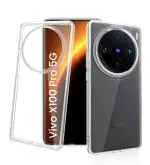 Golden Sand for Vivo X100 Pro 5G Back Case Cover - Ice Crystal Hybrid Shockproof Back Cover, Transparent PC Military Grade TPU, Crystal Clear