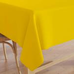 Bird Wing Solid Colour Dinning Tablecloth Pure Cotton Fabric for Dining Table, Sized : 132 cm by 193 cm (52X76 in Inches, Colour : Yellow)