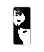 Casotec Panda Drawing Design Printed Silicon Soft TPU Back Case Cover for Motorola Moto G22 4G