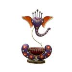 Desert Rose Crafts - Metal Ganesh Tealight Candle Holder/Pooja Room/Table Decor Home Decoration and Gift Item (Purple)