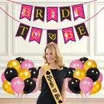 Zyozique Bridal Shower Party Decorations - Banner, Balloons with Sash (Pack Of 27)