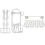 Oc9 Stainless Steel Cup Stand & Chakla Belan Stand & Wall Mounted Ladle Stand for Kitchen