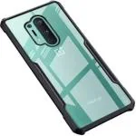 RUPELIK Oneplus 8 Pro (Eagle) Shock Proof Clear Protective Hybrid TPU & PC Transparent Back Crystal Clear Eagle Case Cover for Oneplus 8 Pro (Black/Transparent)
