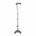 Vissco Avanti L Shape Tripod Walking Stick , Light Weight & Adjustable Height (Grey)