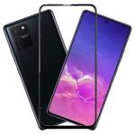 Hobbytronics Samsung Galaxy S10 Lite, Note 10 Lite Black Scratch Resistant, Anti Fingerprint with Bubble Proof Tempered Glass with Installation Kit (18 x 10 x 2 cm) pack of 2