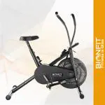 BIONFIT Fitness is Bliss | Air Bike Exercise Cycle Moving Handle | Dual Action Exercise Bike Dual-Action Stationary Exercise Bike (Black)