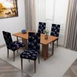 Dream Care Chair Protector Dining Table Chair Cover Set of 4 & Elastic Stretchable Office Chair Cover Protector, Design 24