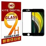 Kite Digital iPhone SE (2020) (Black) 5D/6D/11D Premium Tempered Glass Screen Protector Slim 9H Hard 2.5D with Full Installation Kit (Pack of 2)