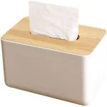 MARUTIENTERPRISE Paper Towel Dispenser Wood Tissue Box Cover Holder Countertops Bathroom Toilet Tissue Box Home Kitchen Paper Extr Dispenser