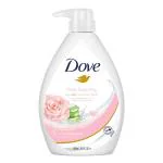 Dove White Soothing Rose And Aloe Vera Body Wash Pump Bottle, 1000 Ml