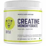 Muscle Asylum Creatine Monohydrate Powder Unflavored, Pack of 250gm, (83 Servings)