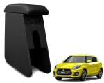 WolkomHome Car Arm Rest Wooden Armrest Black Color with Cushion & Storage Box for New Swift