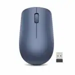 Lenovo Abyss Blue 530 Wireless Mouse : Ambidextrous, Ergonomic Mouse