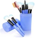 BALAAN'S BEAUTY BAZAAR Makeup Brush For Foundation, Compact Powder , Eyebrow Pencil and Loose Powder Blue Box Pack of 12