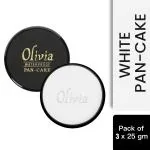 Olivia 100% Waterproof Pan Cake White Makeup Concealer 25g Shade No.20 - Pack of 3