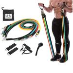AM Safe-X Resistance Band Set- Warranty for Life- Resistance Bands for Workout for Men & Women- Heavy Resistance Tube for Exercise