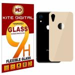 Kite Digital iPhone XR Back Gold 5D Premium Tempered Glass Screen Protector Slim 9H Hard 2.5D