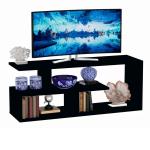 Heera Moti Sample TV Stand Entertainment Center Unit for Decorative Furniture Standard, Upto 43 Inch (Finish :-Black pre- laminted Matt)
