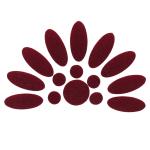 Comet Busters Handcrafted Maroon Oval Velvet Bindis (BIN1891) (15 mm) Pack of 1