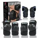 Jaspo Plastron Saver 3 Professional Protective Kit (Knee/Elbow/Wrist Guard) (Large, Black)