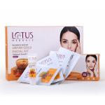 Lotus Herbals Radiance Boost Ubtan Gold Facial Kit | Turmeric, Sandalwood, Rose Water and 24k Gold flakes | Glowing Skin |Reducing Dark Spots | Paraben free |Vegan|47gm