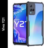 CarryWrap Back Cover for Vivo Y21 (Black, Transparent, Grip Case, Pack of: 1)