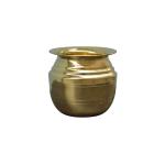 Kalarambh Brass Plan Abhishek Patra/Lota/Kalash Peetal for Home Pooja Puja Mandir Temple - Yellow, 3 x 3 x 3 Inches (L x W x H)
