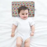 Kradyl Kroft Baby Head Shaping Pillow with 100% Cotton Removable Cover | Applr Biogen Foam Construct | New Born Pillow for Flat Head Prevention - Happy Owls