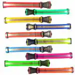 GLUCKLICH Reflective Dog Collars (Mixed Colors) - Pack of 10 Collars