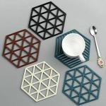 JAPVA MART Designer Silicone Trivet Mats Hot Pads Heat Resistant Bowl Mats Dish Mats Drink Coasters Non-Slip Pot Holders for Home Kitchen Dining Table Decoration