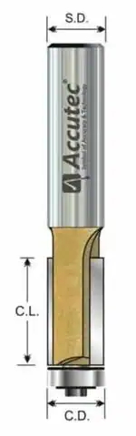 THS Standard Accutec TCT Brazed Flush Trim Bit
