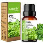 Organix Treasure Basil Essential Oil Pure, Natural & Undiluted Therapeutic Grade for Perfect For Cough, Colds, Clear Breathing, Pain , Aromatherapy, Relaxation