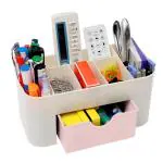 Kartunbox Multicolor Plastic Stationary Storage Box For Home & Office Desk