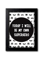Blue Nexus Superhero Quotes Wall Poster with Wall Frame Room Art Painting Collection A4 size 10x13