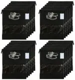 pristu travel shoe bags Pack Of 24, Color : Black